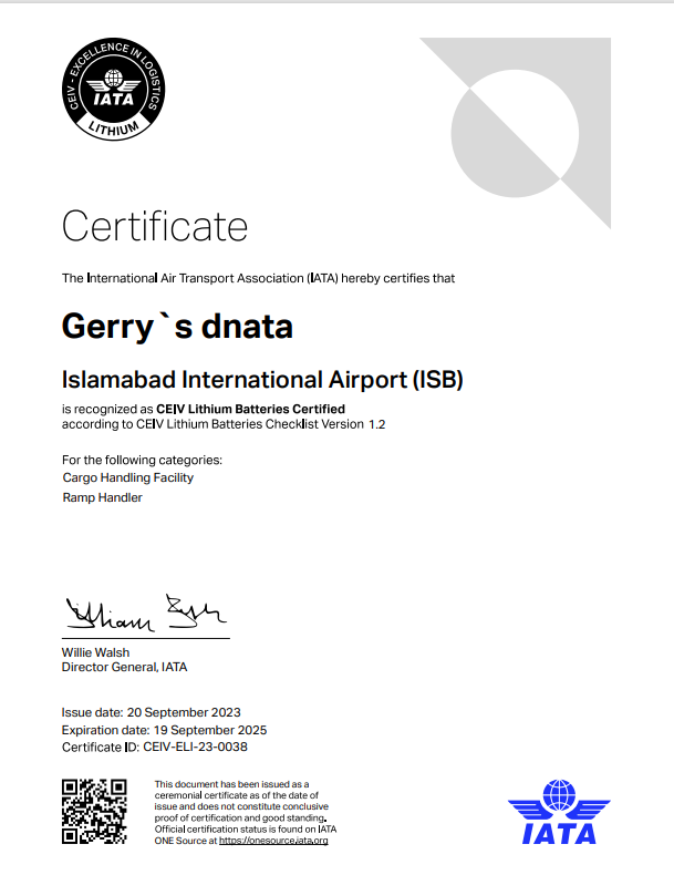 Cargo Certification 1